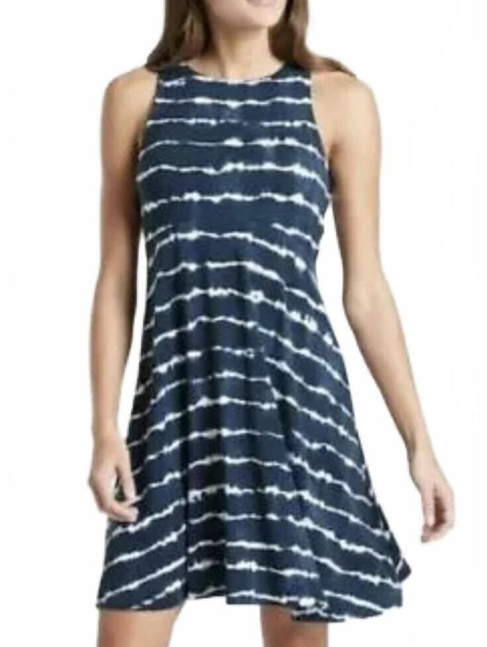 Athleta Santorini Thera Print Dress NWT 3X Tie Dye Tank Mini Modal Blend